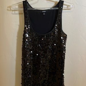 Black sparkle top